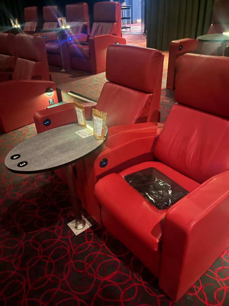 Gold Class cinema. Golden Village. Popcorn. Lilo and Stitch. Live action. Disney. Date night.