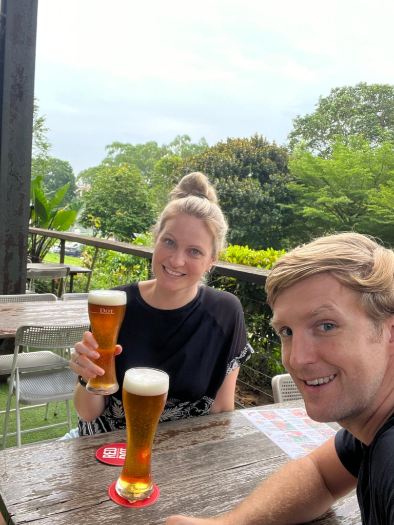RedDot Brewhouse. Dempsey. Nowhere Baths. Singapore. Date night. craft beer. Oktoberfest. relaxing. calm. spa. sauna. steam room. plunge pool. 