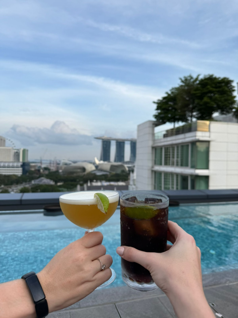 El Chido. Pullman hotel. Mexican. rooftop bar. pool bar. Singapore. date night. happy hour. tacos. nachos. chimichangas. mocktails.